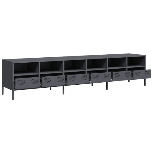 Móvel de TV - Modulo de TV - Armário de TV 202x39x43,5 cm aço laminado a frio antracite