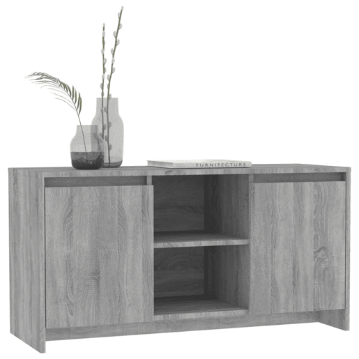 Móvel de TV - Modulo de TV - Armário de TV 102x37,5x52,5 cm derivados madeira sonoma cinza