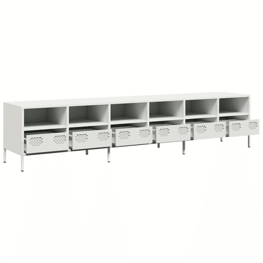 Móvel de TV - Modulo de TV - Armário de TV 202x39x43,5 cm aço laminado a frio branco
