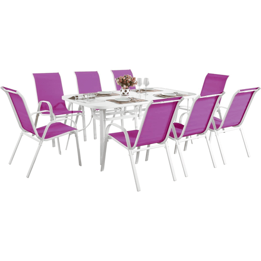 Conjunto de móveis de jardim Cordoba XL 180 - Phoenix - Fúchsia