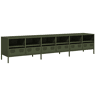 Móvel de TV - Modulo de TV - Armário de TV 202x39x43,5 cm aço laminado a frio verde-azeitona