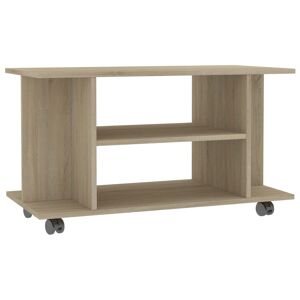 Móvel de TV - Modulo de TV - Armário de TV com rodas 80x40x45 cm deriv.madeira carvalho sonoma