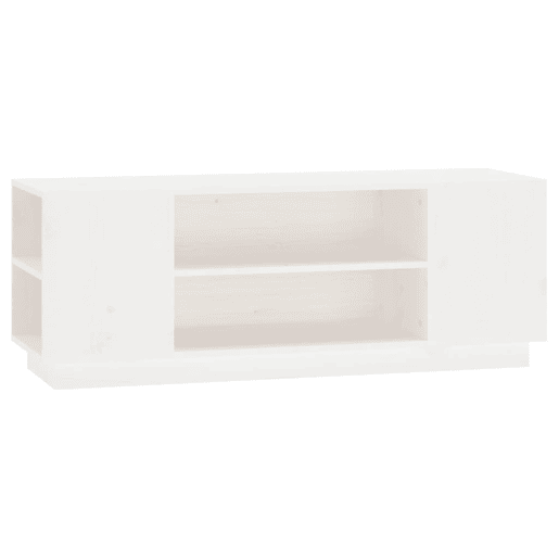 Móvel de TV - Modulo de TV - Armário de TV 110x35x40,5 cm madeira de pinho maciça branco