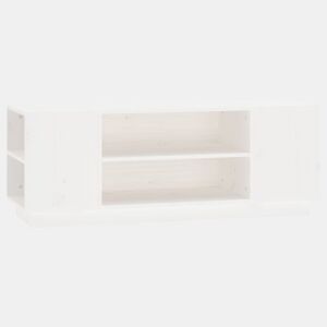 Móvel de TV - Modulo de TV - Armário de TV 110x35x40,5 cm madeira de pinho maciça branco