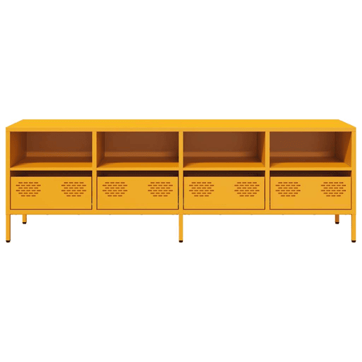 Móvel de TV - Modulo de TV - Armário de TV 135x39x43,5 cm aço laminado a frio amarelo mostarda