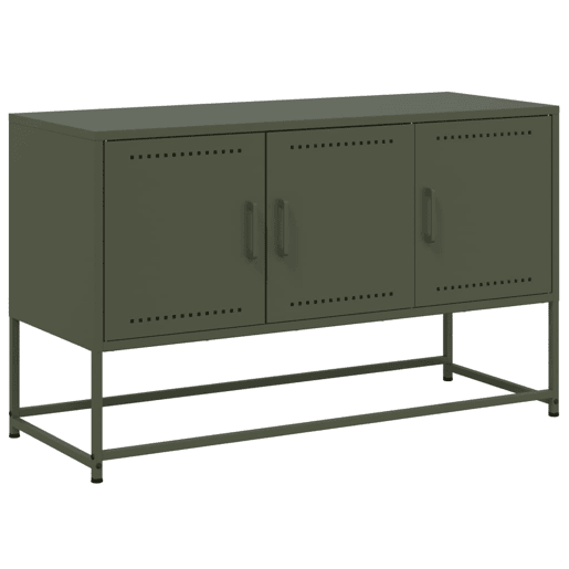 Móvel de TV - Modulo de TV - Armário de TV 100,5x39x60,5 aço verde azeitona