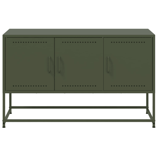 Móvel de TV - Modulo de TV - Armário de TV 100,5x39x60,5 aço verde azeitona