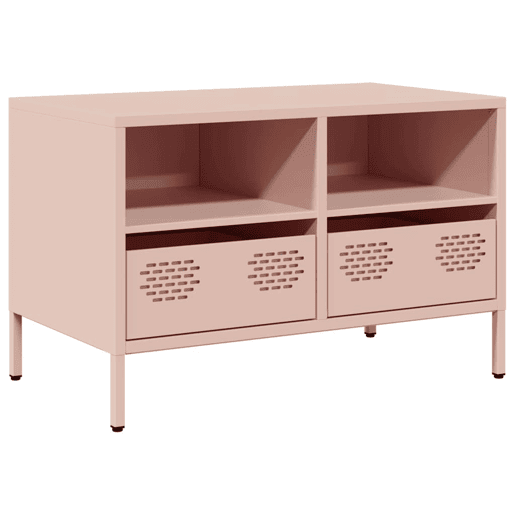 Móvel de TV - Modulo de TV - Armário de TV 68x39x43,5 cm aço laminado a frio rosa