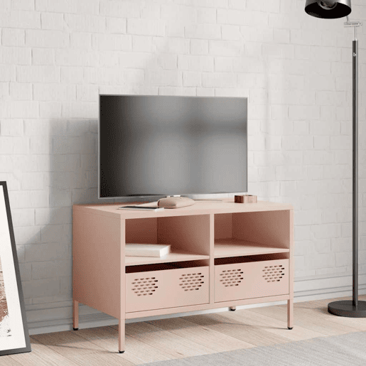 Móvel de TV - Modulo de TV - Armário de TV 68x39x43,5 cm aço laminado a frio rosa