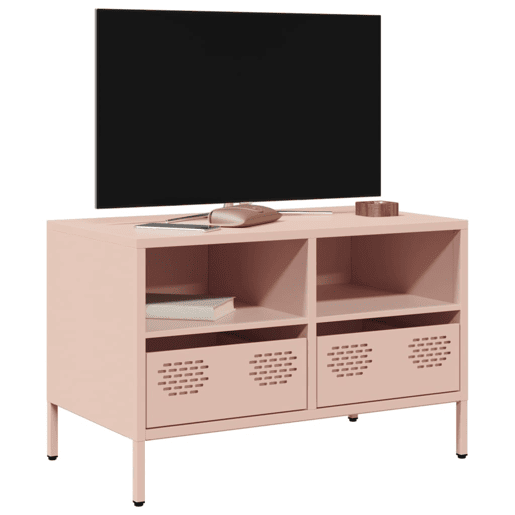 Móvel de TV - Modulo de TV - Armário de TV 68x39x43,5 cm aço laminado a frio rosa