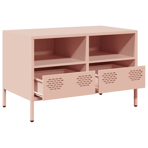 Móvel de TV - Modulo de TV - Armário de TV 68x39x43,5 cm aço laminado a frio rosa