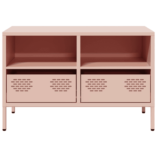 Móvel de TV - Modulo de TV - Armário de TV 68x39x43,5 cm aço laminado a frio rosa