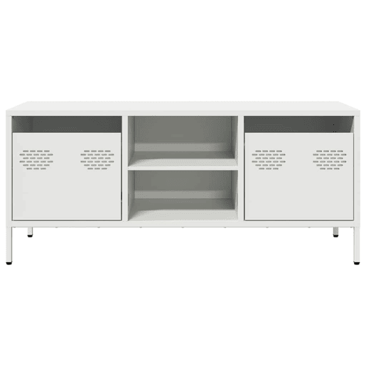 Móvel de TV - Modulo de TV - Armário de TV 101,5x39x43,5 cm aço laminado a frio branco