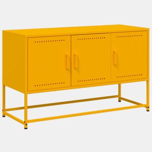 Móvel de TV - Modulo de TV - Armário de TV 100,5x39x60,5 cm aço amarelo mostarda