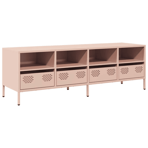 Móvel de TV - Modulo de TV - Armário de TV 135x39x43,5 cm aço laminado a frio rosa