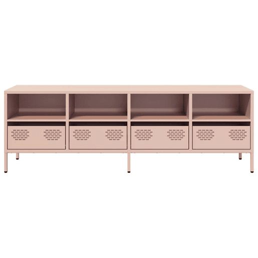 Móvel de TV - Modulo de TV - Armário de TV 135x39x43,5 cm aço laminado a frio rosa