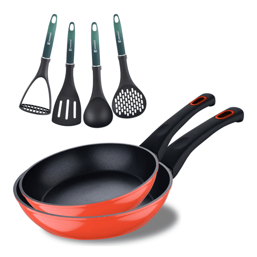 Conjunto de 2 frigideiras CLASSIQUE em + utensílios de cozinha Bergner