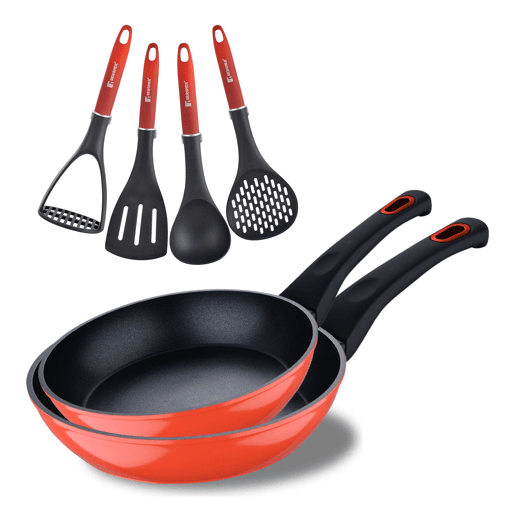 Conjunto de 2 frigideiras CLASSIQUE em + utensílios de cozinha Bergner