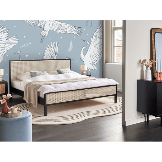 Cama Pinho SALERNAS 180 x 200 cm Preto