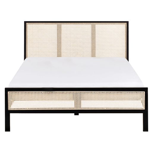 Cama Pinho SALERNAS 140 x 200 cm Preto