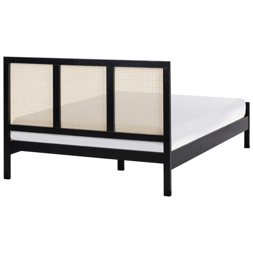 Cama Pinho SALERNAS 140 x 200 cm Preto