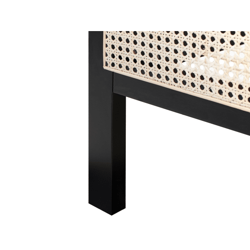 Cama Pinho SALERNAS 140 x 200 cm Preto
