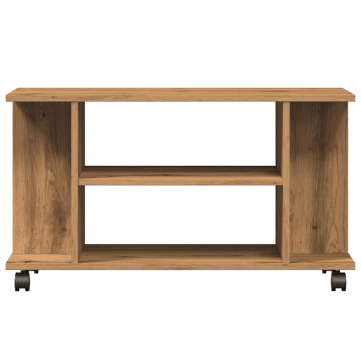 Móvel TV - Modulo de TV - Armário de TV com rodas 80x40x45cm deriv. madeira carvalho artisiano