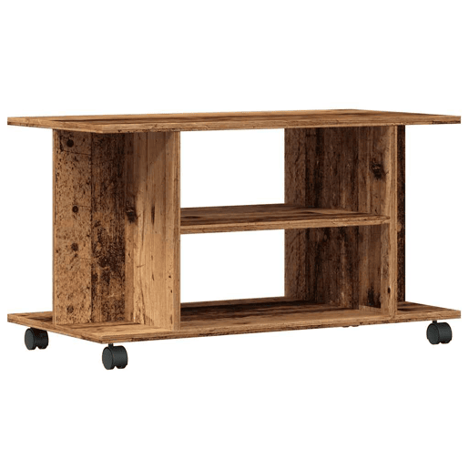 Móvel de TV - Modulo de TV - Armário de TV com rodas 80x40x45 cm deriv. madeira madeira velha