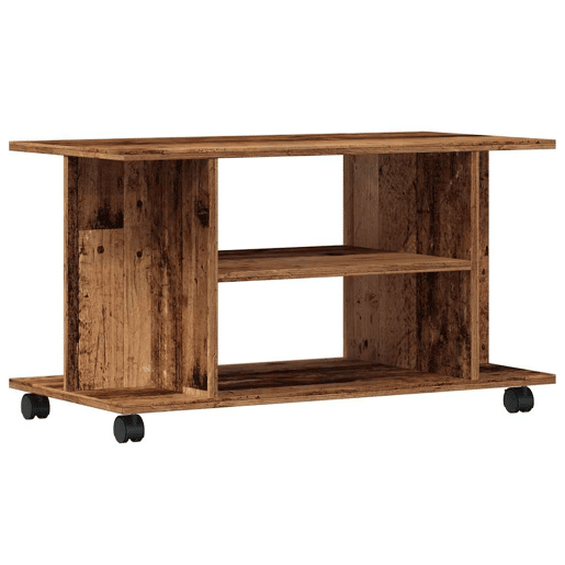 Móvel de TV - Modulo de TV - Armário de TV com rodas 80x40x45 cm deriv. madeira madeira velha