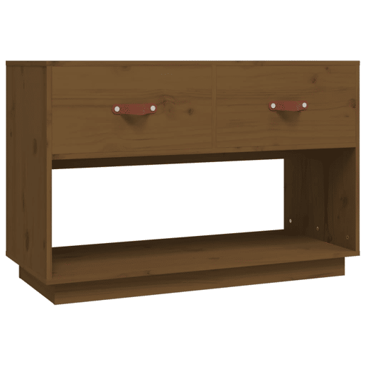 Móvel de TV - Modulo de TV - Armário de TV 90x40x60 cm madeira de pinho maciça castanho mel
