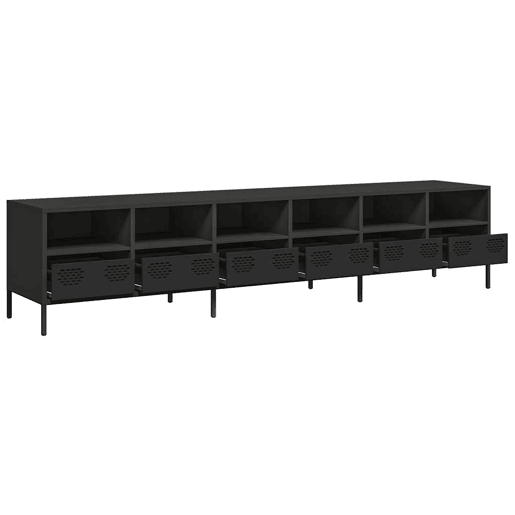 Móvel de TV - Modulo de TV - Armário de TV 202x39x43,5 cm aço laminado a frio preto