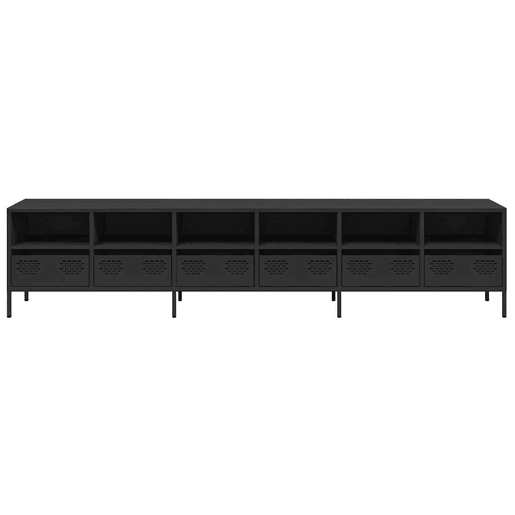 Móvel de TV - Modulo de TV - Armário de TV 202x39x43,5 cm aço laminado a frio preto