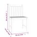 Juego de comedor para jardín 4 piezas madera maciza de teca Juego de comedor para jardín 4 piezas madera maciza de teca Marrón