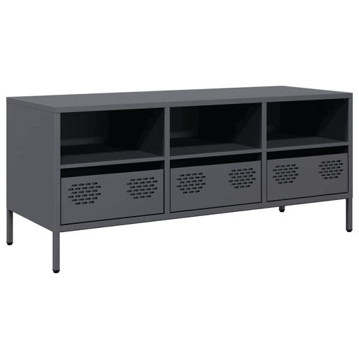 Móvel de TV - Modulo de TV - Armário de TV 101,5x39x43,5 cm aço laminado a frio antracite