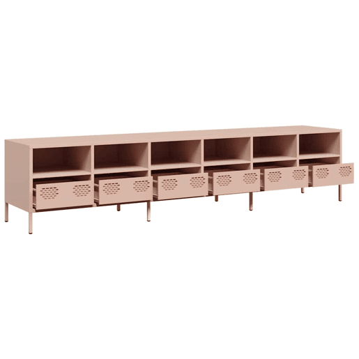Móvel de TV - Modulo de TV - Armário de TV 202x39x43,5 cm aço laminado a frio rosa