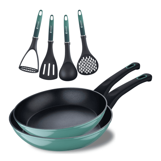 Conjunto de 2 frigideiras CLASSIQUE em + utensílios de cozinha Bergner