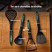 Juego de 2 Sartenes CLASSIQUE en + Utensilios de cocina Bergner Juego de 2 Sartenes CLASSIQUE en + Utensilios de cocina Bergner Negro