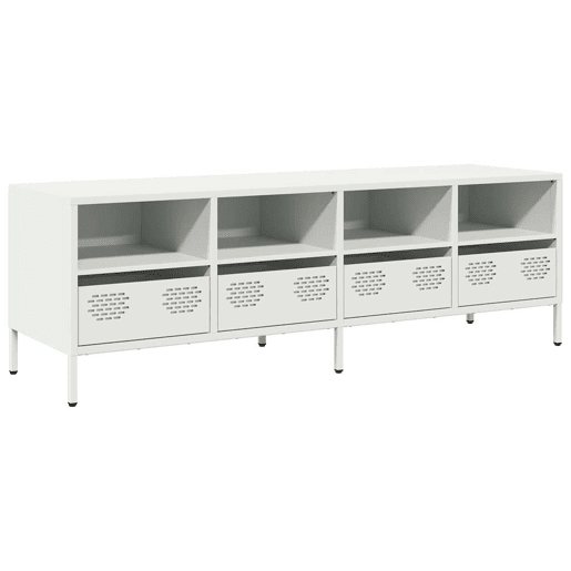 Móvel de TV - Modulo de TV - Armário de TV 135x39x43,5 cm aço laminado a frio branco