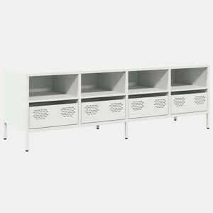 Móvel de TV - Modulo de TV - Armário de TV 135x39x43,5 cm aço laminado a frio branco