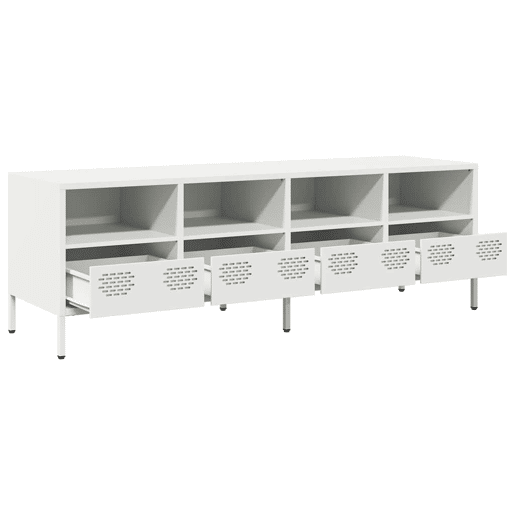 Móvel de TV - Modulo de TV - Armário de TV 135x39x43,5 cm aço laminado a frio branco