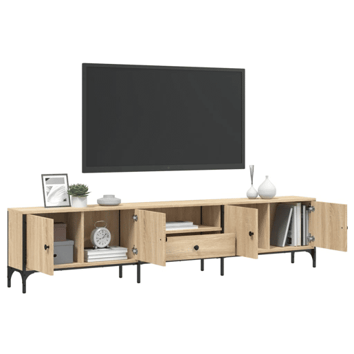 Móvel TV - Modulo de TV - Armário de TV c gaveta 200x25x44 cm deriv. madeira carvalho sonoma