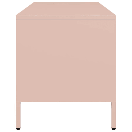 Móvel de TV - Modulo de TV - Armário de TV 101,5x39x43,5 cm aço laminado a frio rosa