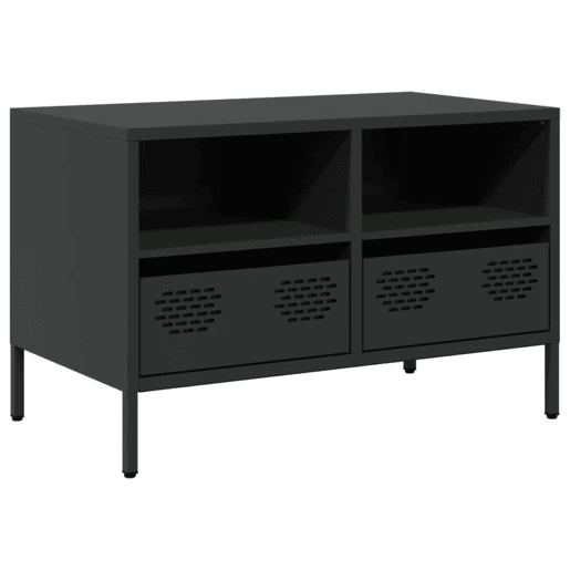 Móvel de TV - Modulo de TV - Armário de TV 68x39x43,5 cm aço laminado a frio preto