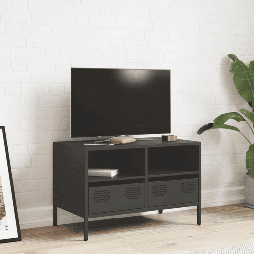 Móvel de TV - Modulo de TV - Armário de TV 68x39x43,5 cm aço laminado a frio preto