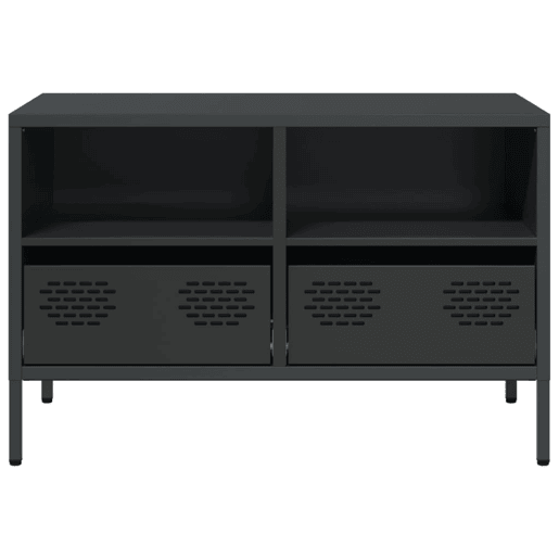 Móvel de TV - Modulo de TV - Armário de TV 68x39x43,5 cm aço laminado a frio preto