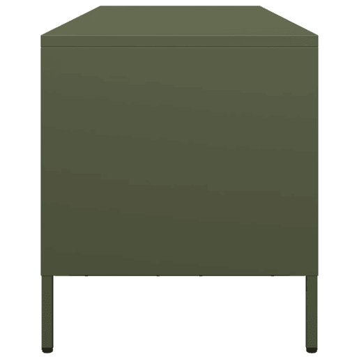 Móvel de TV - Modulo de TV - Armário de TV 135x39x43,5 cm aço laminado a frio verde-azeitona