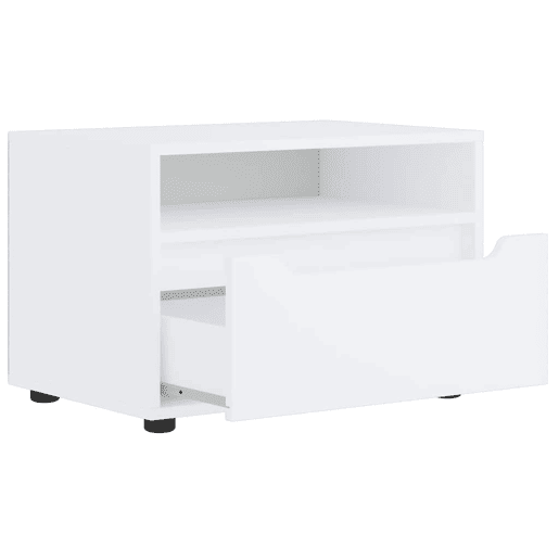 Móvel TV - Modulo de TV - Armário de TV VISNES derivados de madeira branco 60x40x38 cm