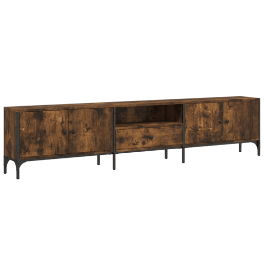 Móvel TV - Modulo de TV - Armário de TV c gaveta 200x25x44 cm deriv. madeira carvalho fumado