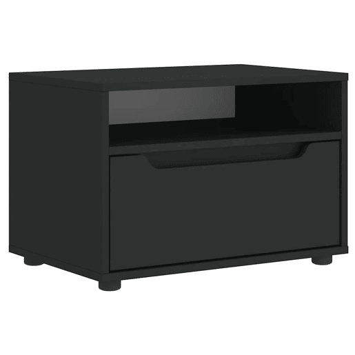 Móvel TV - Modulo de TV - Armário de TV VISNES derivados de madeira preto 60x40x38 cm