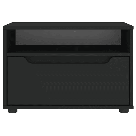 Móvel TV - Modulo de TV - Armário de TV VISNES derivados de madeira preto 60x40x38 cm